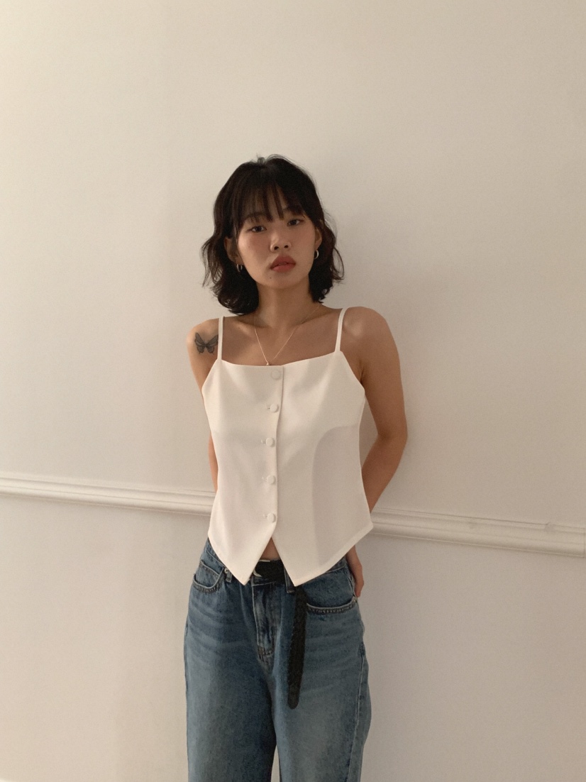 SLAT東大門㊣直郵女士新款推薦熱賣時尚25春夏職業吊帶背心SLAT吊帶/背心