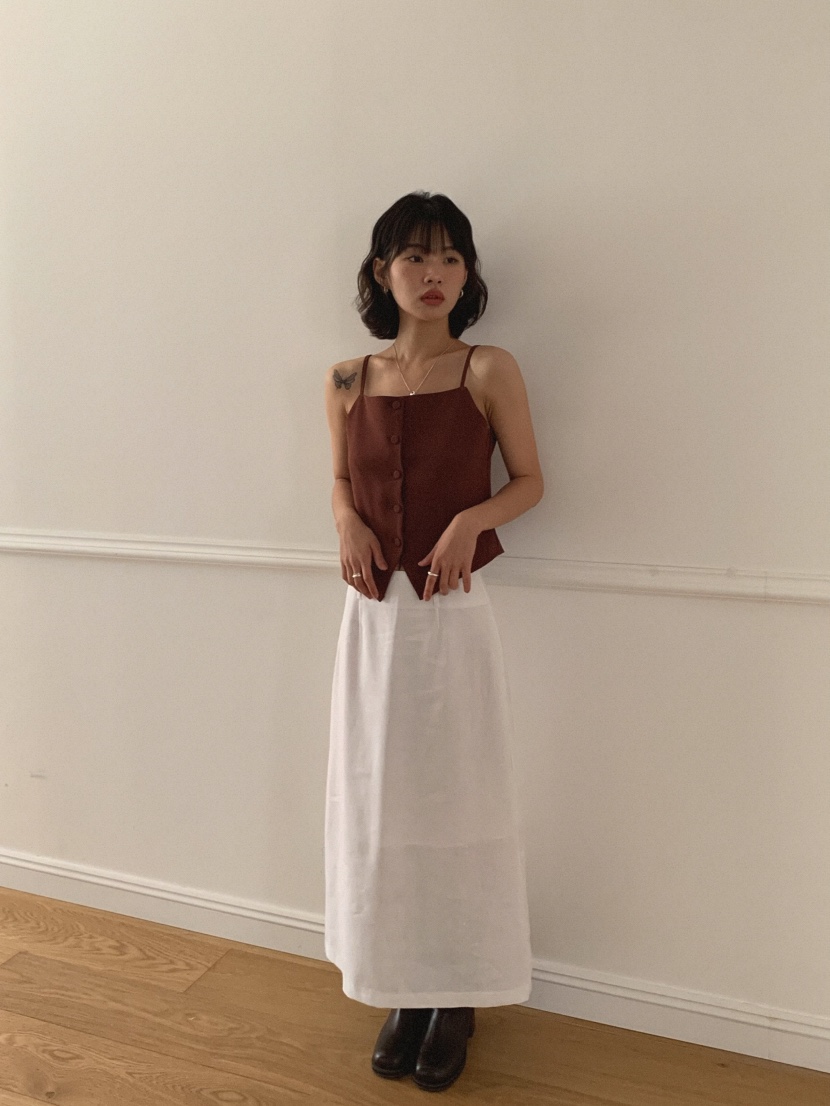 SLAT東大門㊣直郵女士新款推薦熱賣時尚25春夏職業吊帶背心SLAT吊帶/背心