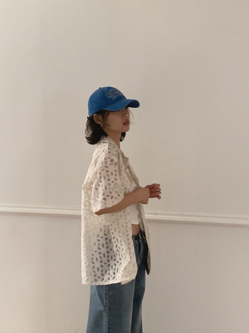 SLAT東大門㊣直郵女士新款休閑真品25春夏時尚職業襯衫蕾絲衫SLAT襯衫/蕾絲衫