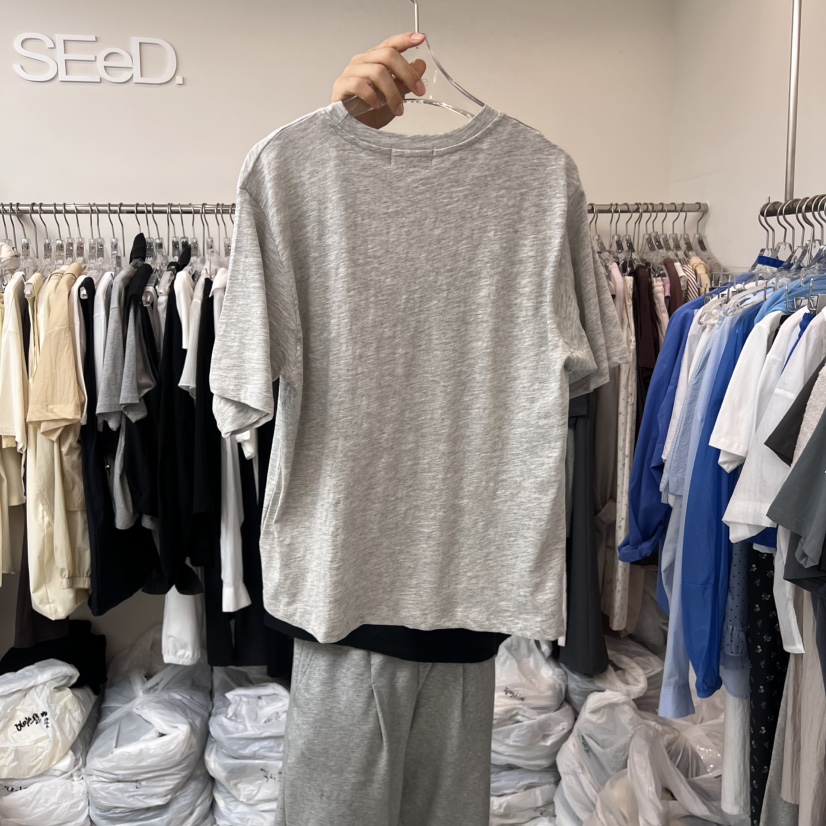 LEESEED-A韓國直郵㊣女士新款25春夏時尚推薦人氣休閑職業T恤SEeD/LEESEEDT恤