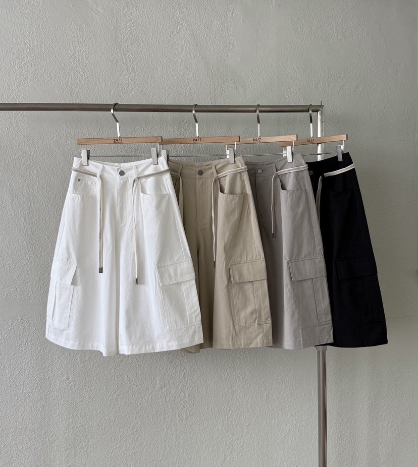 TWENTY FOUR SEVEN24-7東大門㊣代購女士新品25春夏短褲TEWNTY FOUR SEVEN24-7短褲圖色3左三色