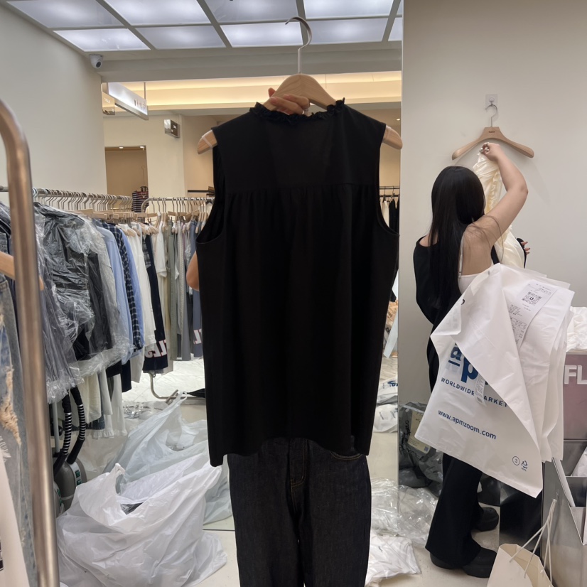 FLAUNT東大門㊣直郵女士新款真品推薦時尚職業熱賣馬甲荷葉邊FLAUNT馬甲