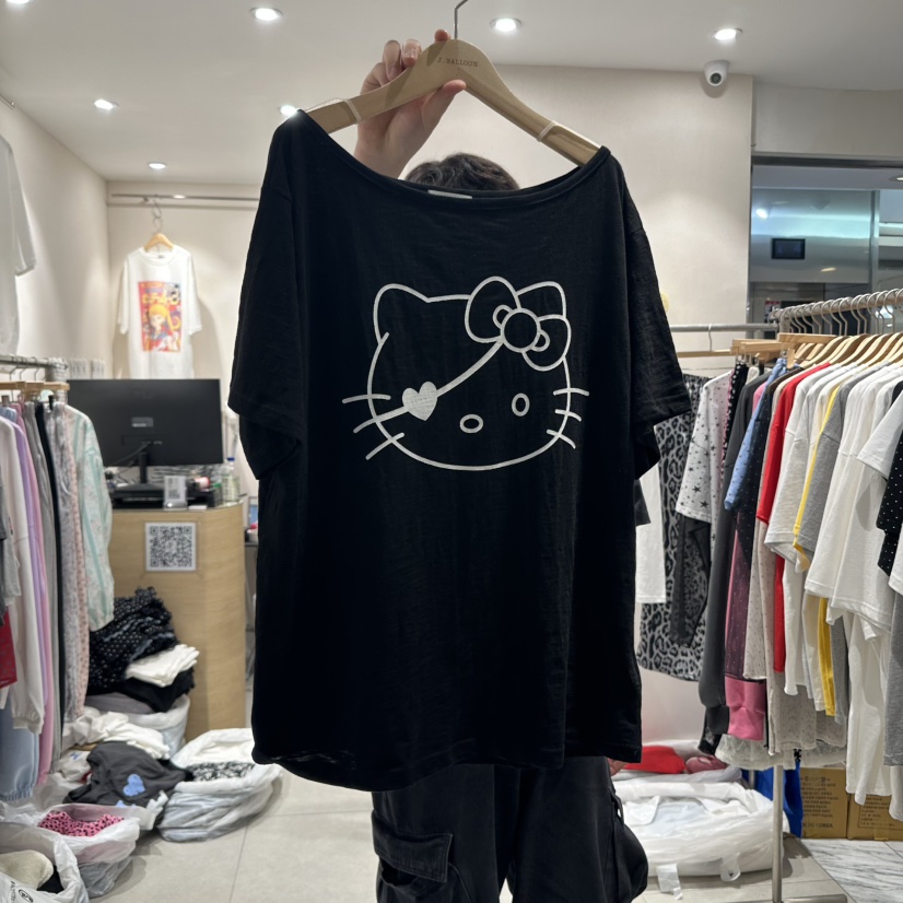 J.BALLOON東大門㊣代購女裝新品25春夏人氣推薦真品T恤露肩J.BALLOONT恤圖色2