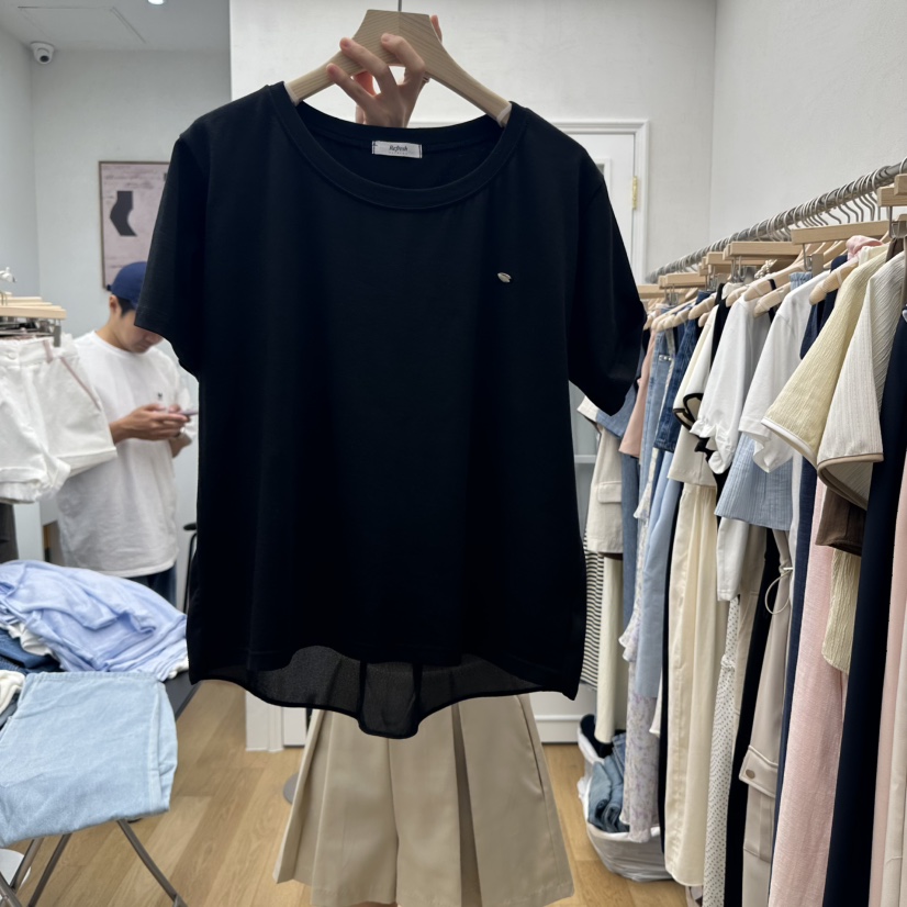 RE:FRESH-L東大門㊣代購女裝新款25春夏真品時尚職業熱賣T恤RE:FRESHT恤圖色3