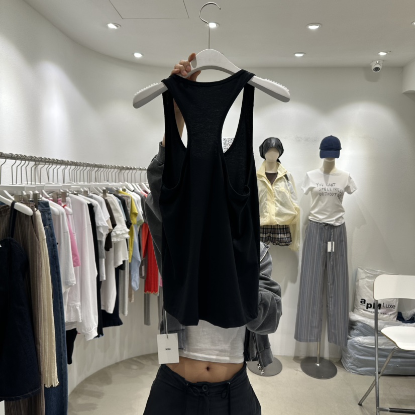 INNI韓國直郵㊣女士新品熱賣休閑真品職業時尚25春夏吊帶背心inni吊帶/背心