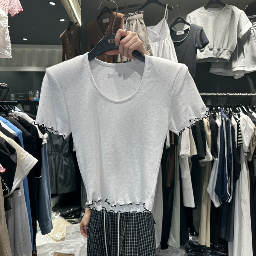 STAR-L韓國代購㊣女裝新品時尚熱賣25春夏人氣休閑推薦T恤STAR-LT恤
