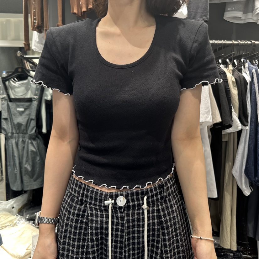 STAR-L韓國代購㊣女裝新品時尚熱賣25春夏人氣休閑推薦T恤STAR-LT恤圖色2