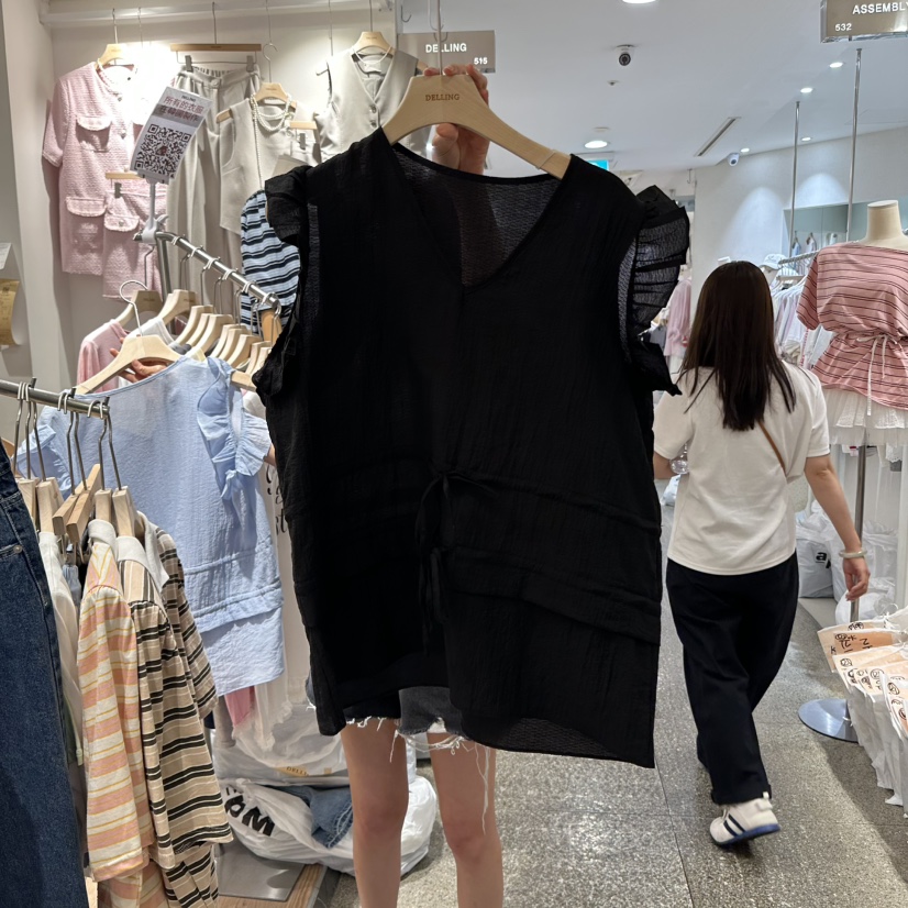 DELLING東大門㊣實拍女裝新品推薦熱賣時尚休閑職業襯衫蕾絲衫DELLING襯衫/蕾絲衫圖色3