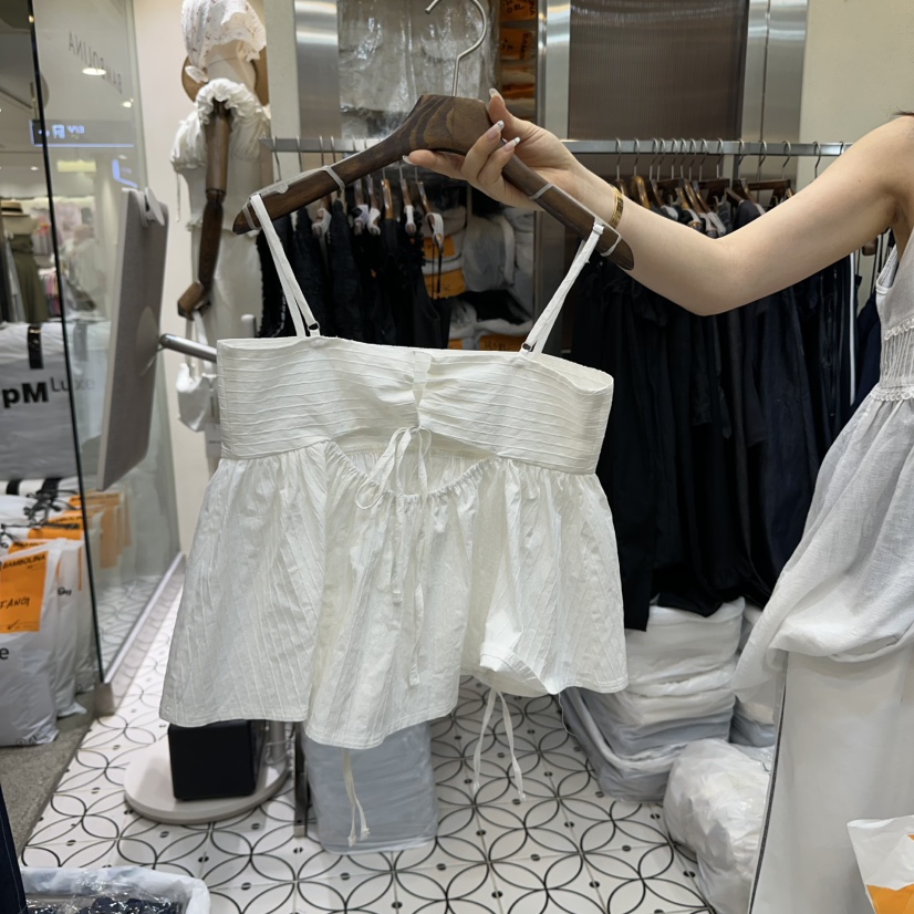 BAMBOLINA東大門㊣直郵女裝新款推薦職業時尚熱賣25春夏吊帶背心BAMBOLINA吊帶/背心