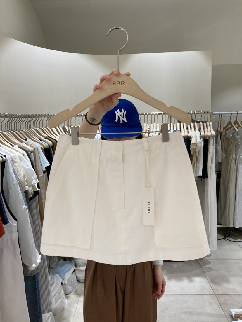 FLEUR-P韓國直郵㊣女士新款熱賣推薦時尚25春夏真品人氣短裙FLEUR短裙圖色2