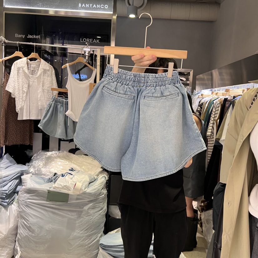 BANY ANCO韓國代購㊣女士新款休閑25春夏人氣推薦短褲綁帶BANY ANCO短褲
