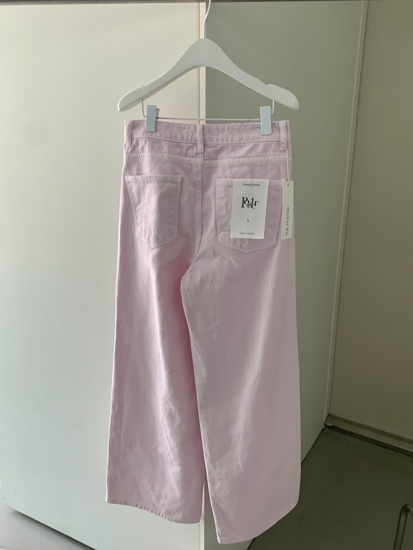 SHOP POSTER韓國代購㊣女士新款25春夏真品推薦牛仔褲刺繡SHOP_POSTER牛仔褲