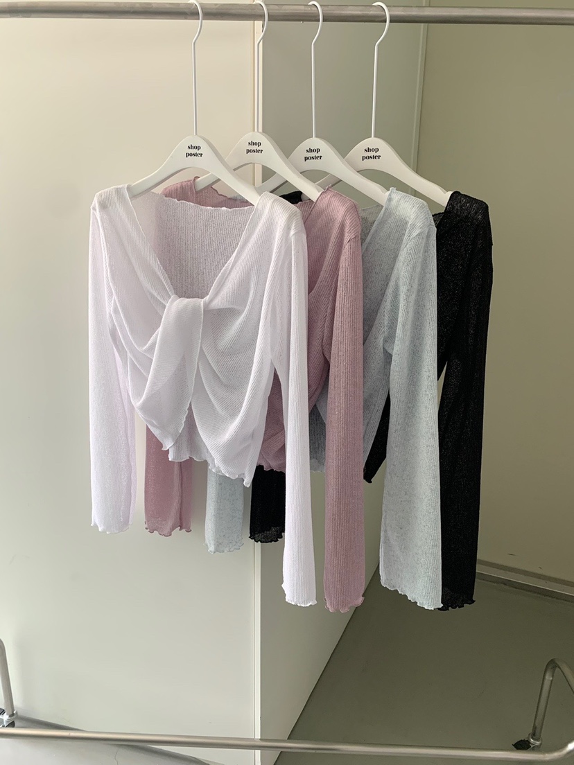 SHOP POSTER東大門㊣實拍女士新款25春夏時尚熱賣職業長袖T恤SHOP_POSTER長袖T恤