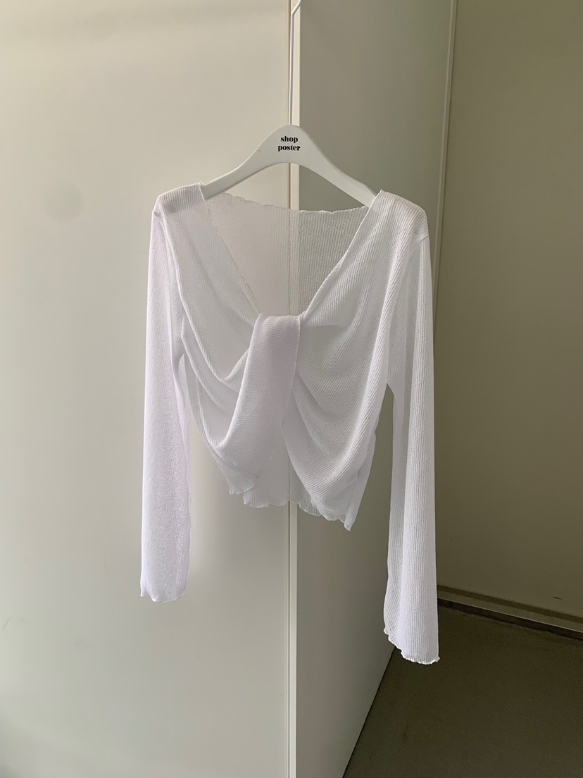 SHOP POSTER東大門㊣實拍女士新款25春夏時尚熱賣職業長袖T恤SHOP_POSTER長袖T恤