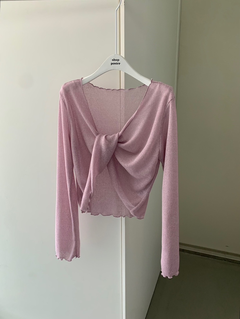 SHOP POSTER東大門㊣實拍女士新款25春夏時尚熱賣職業長袖T恤SHOP_POSTER長袖T恤圖色4