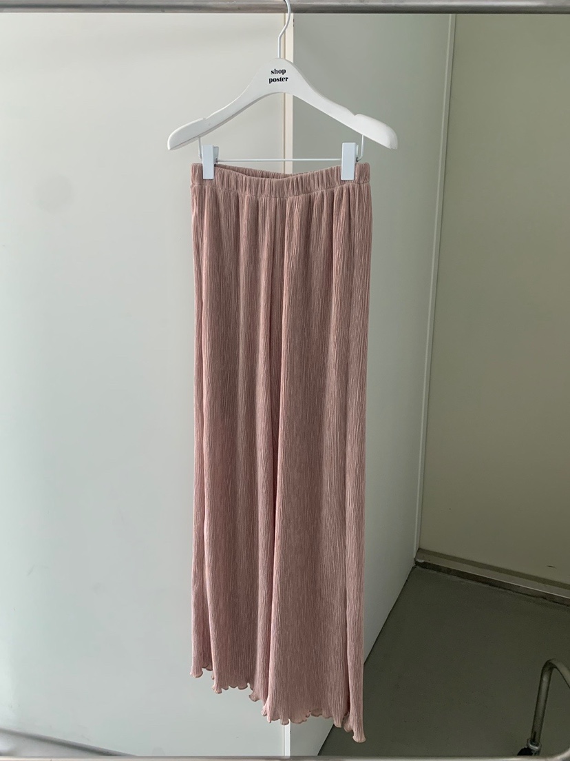SHOP POSTER韓國代購㊣女士新品推薦熱賣真品時尚休閑褲褶皺SHOP_POSTER休閑褲圖色2