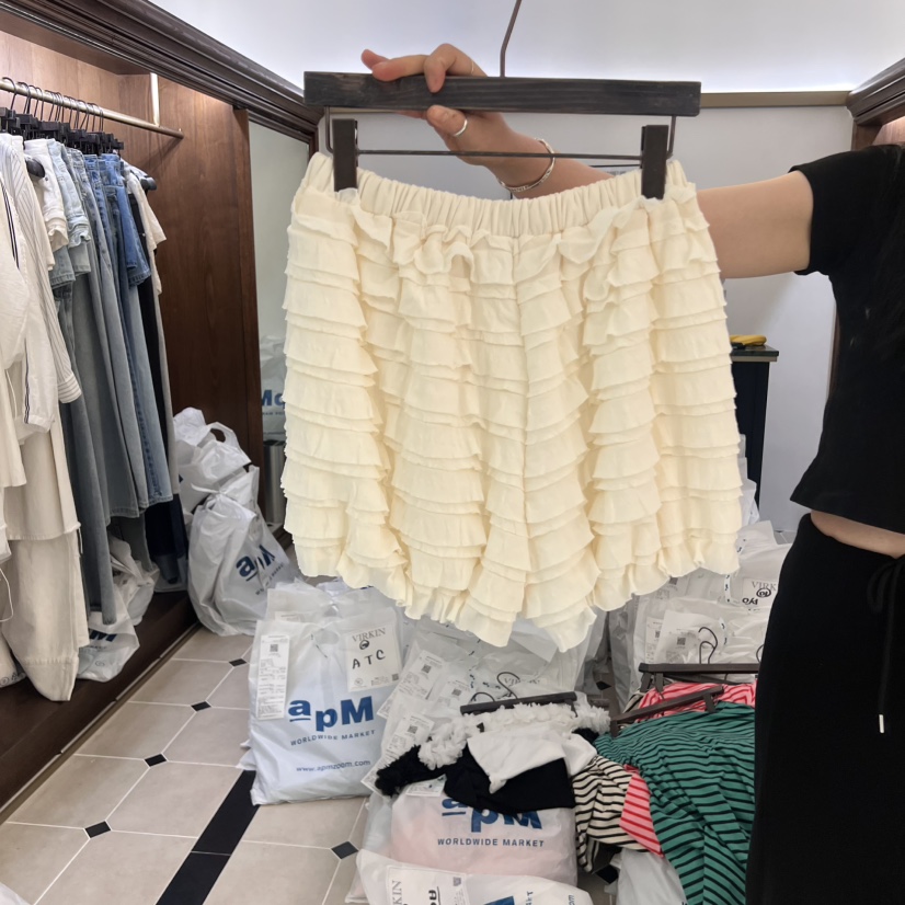 VIRKIN韓國代購㊣女裝新品職業休閑時尚推薦真品25春夏短褲VIRKIN短褲