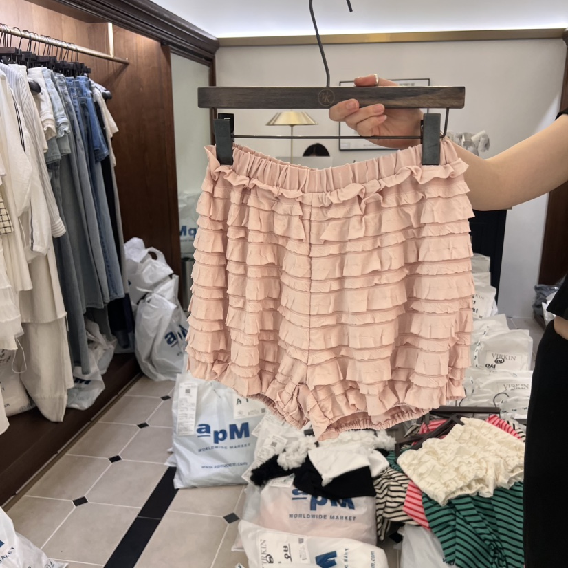 VIRKIN韓國代購㊣女裝新品職業休閑時尚推薦真品25春夏短褲VIRKIN短褲圖色3