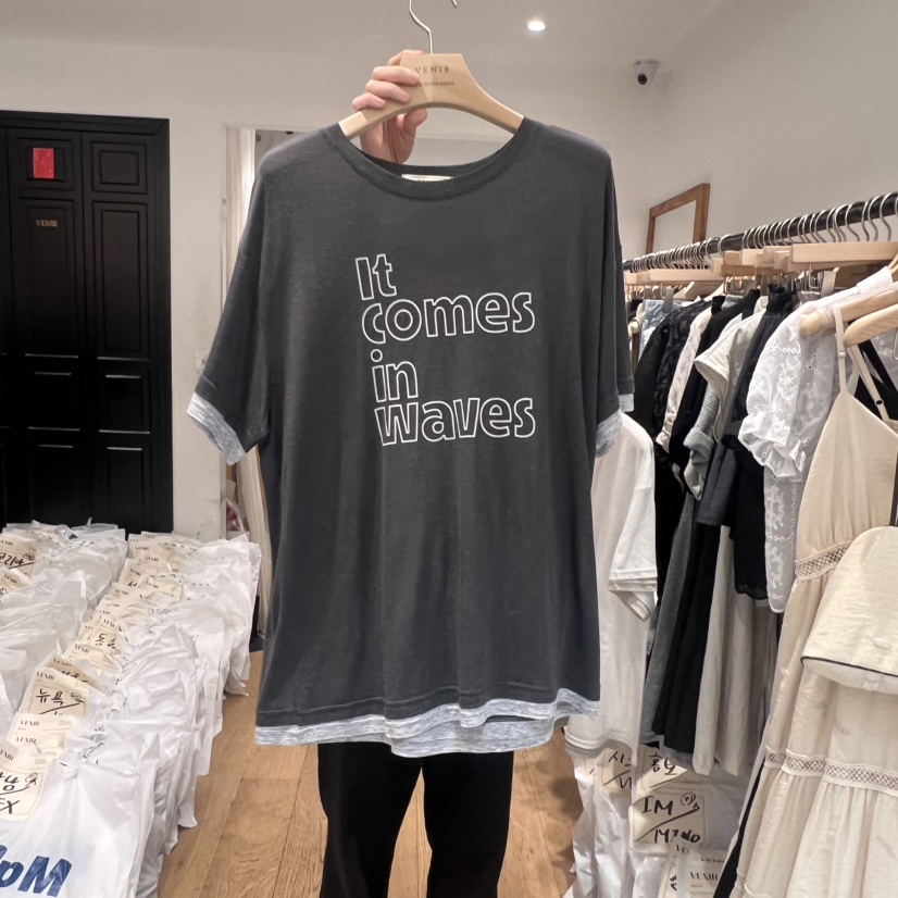 VENIR-a東大門㊣代購女裝新品時尚真品推薦職業休閑熱賣T恤VENIR-aT恤圖色2