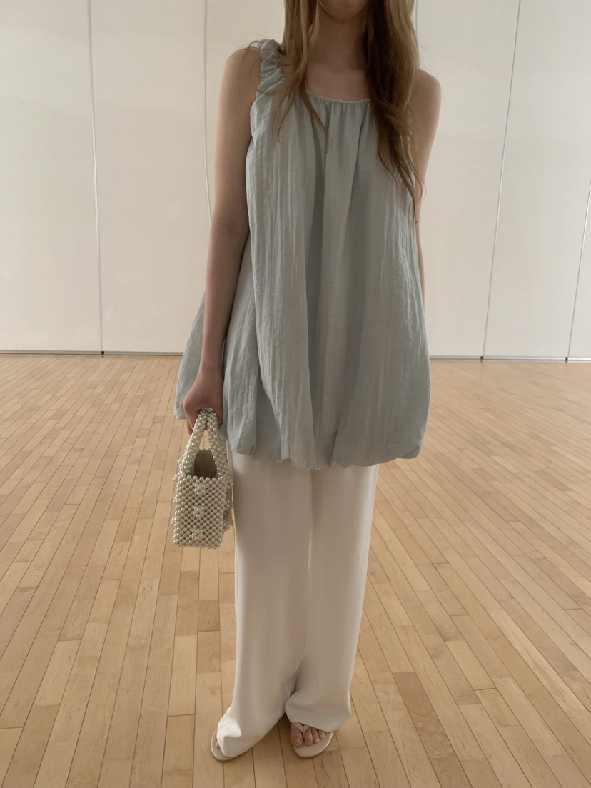 SHOP POSTER韓國代購㊣女士新品人氣25春夏吊帶背心含腰繩SHOP_POSTER吊帶/背心