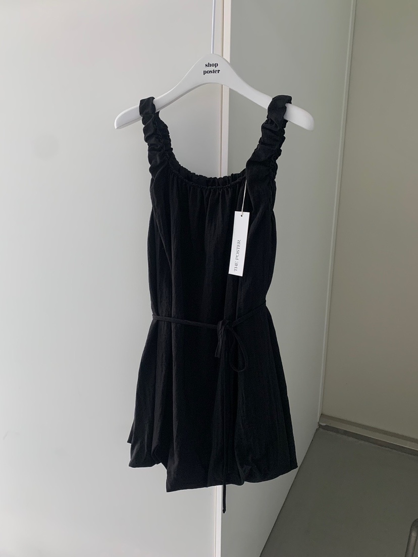 SHOP POSTER韓國代購㊣女士新品人氣25春夏吊帶背心含腰繩SHOP_POSTER吊帶/背心圖色3