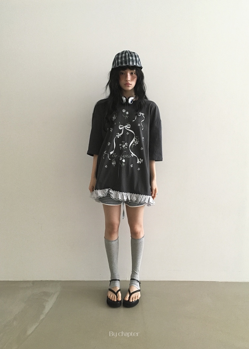 BY CHAPTER韓國代購㊣女士新品人氣時尚熱賣休閑職業真品T恤ChapterT恤圖色3