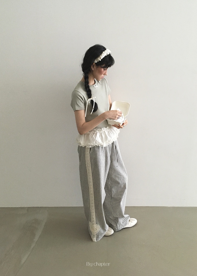 BY CHAPTER東大門㊣代購女裝新款熱賣真品25春夏時尚休閑褲Chapter休閑褲