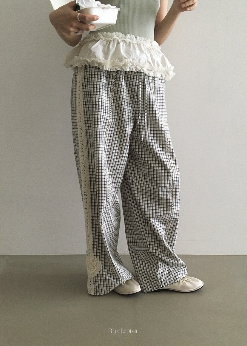 BY CHAPTER東大門㊣代購女裝新款熱賣真品25春夏時尚休閑褲Chapter休閑褲圖色2