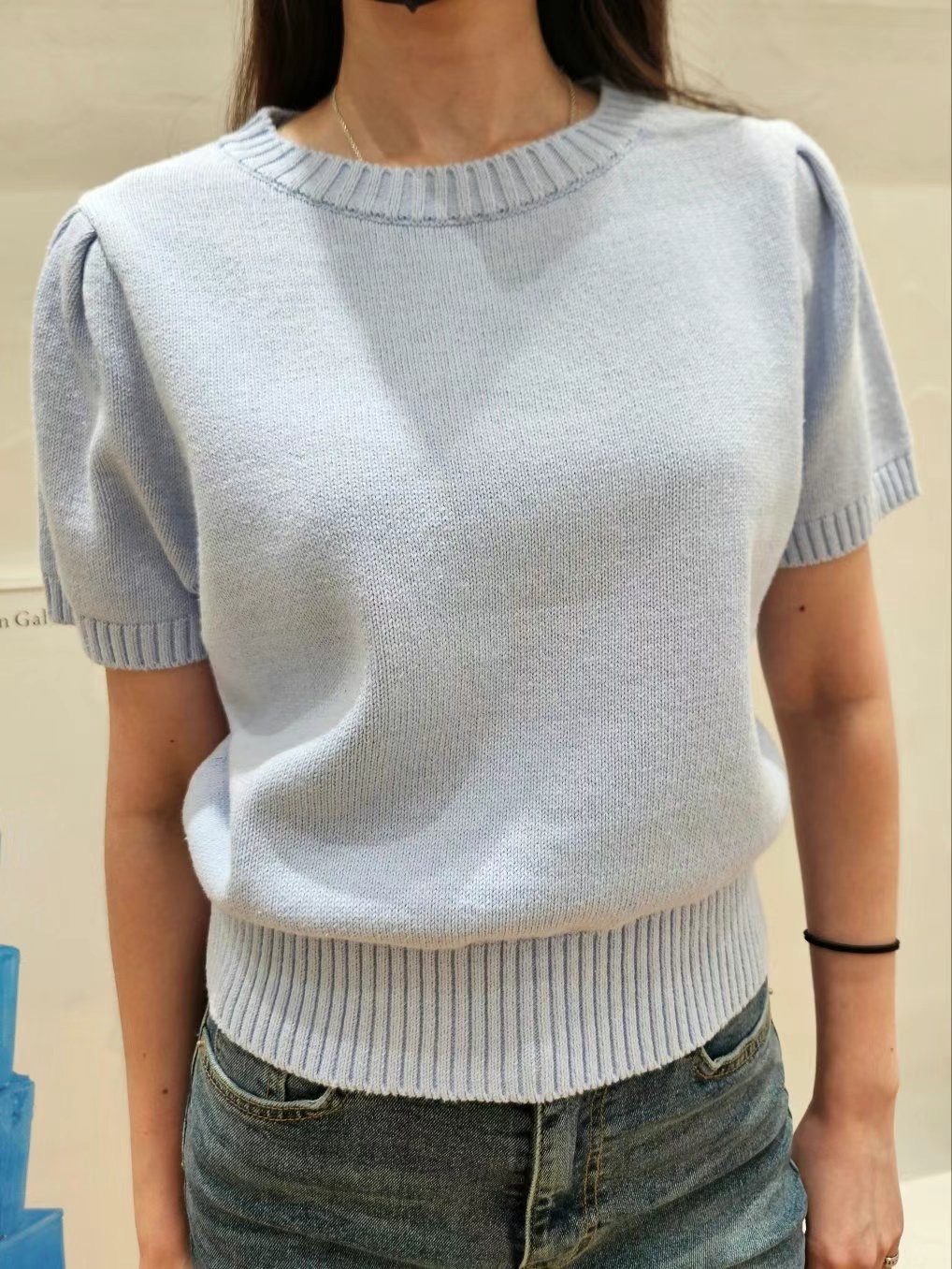 MARID東大門㊣實拍女裝新款休閑推薦時尚熱賣真品針織衫褶皺MARID針織衫