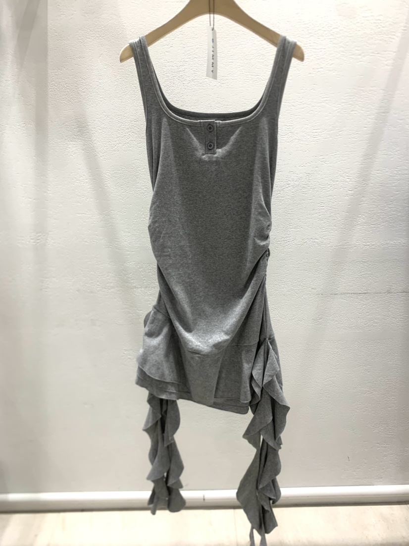 JIMMY東大門㊣代購女裝新品真品25春夏休閑職業連衣裙荷葉邊JIMMY/REMAKE連衣裙