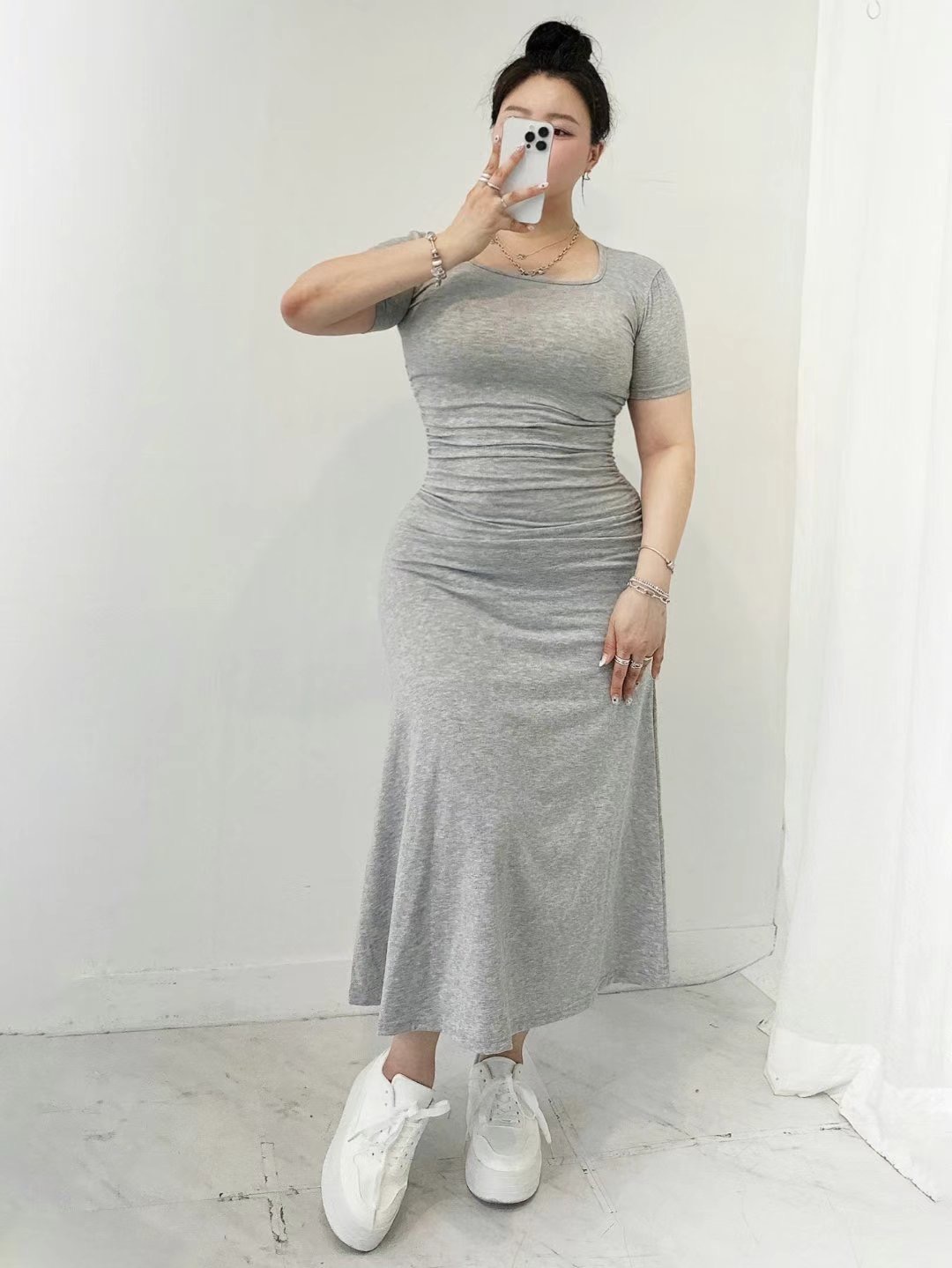 POMNANA韓國直郵㊣女裝新款推薦真品熱賣休閑職業25春夏連衣裙POMNANA連衣裙圖色2