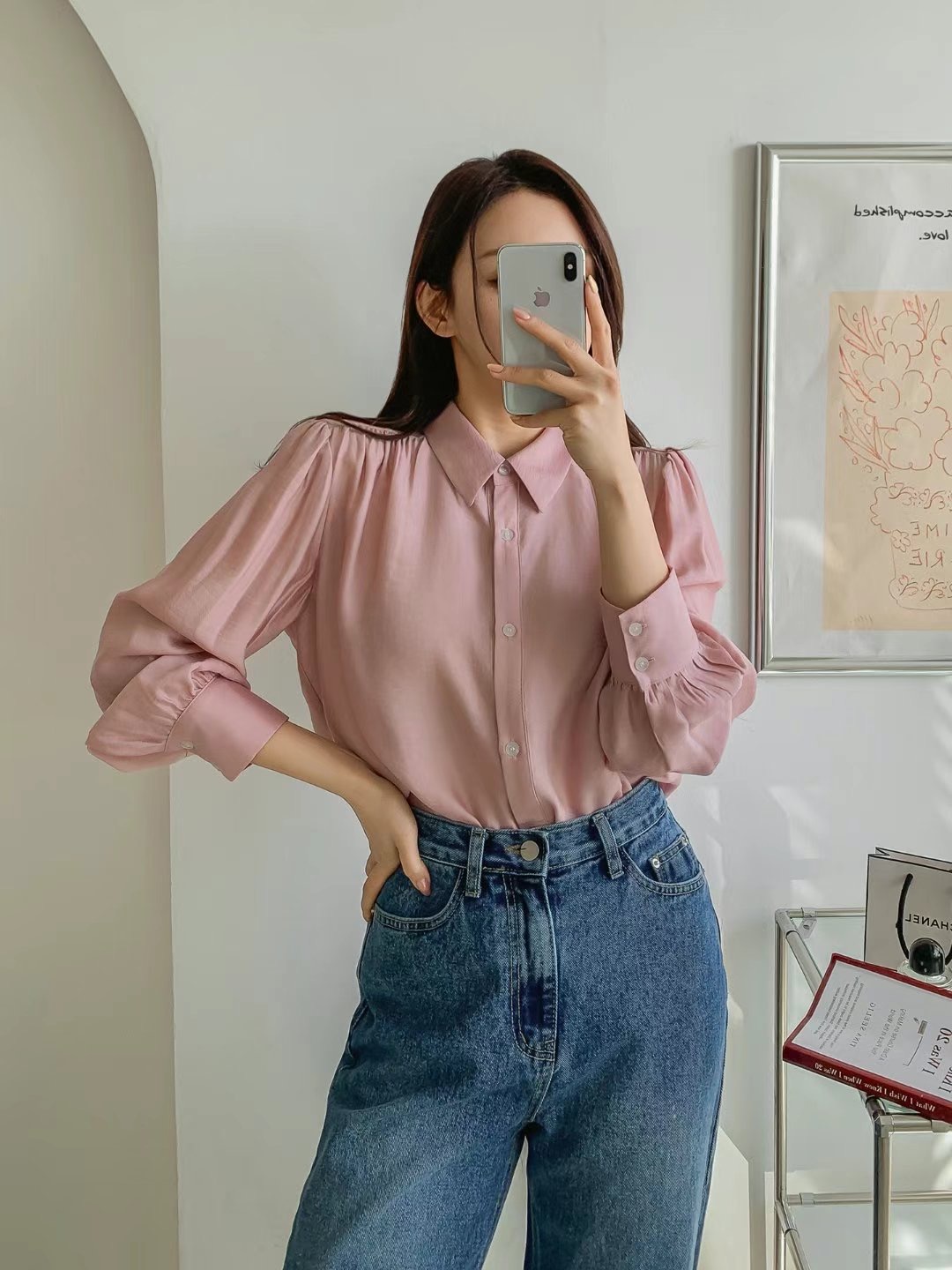 MARID韓國代購㊣女裝新品人氣休閑推薦時尚真品職業襯衫蕾絲衫MARID襯衫/蕾絲衫
