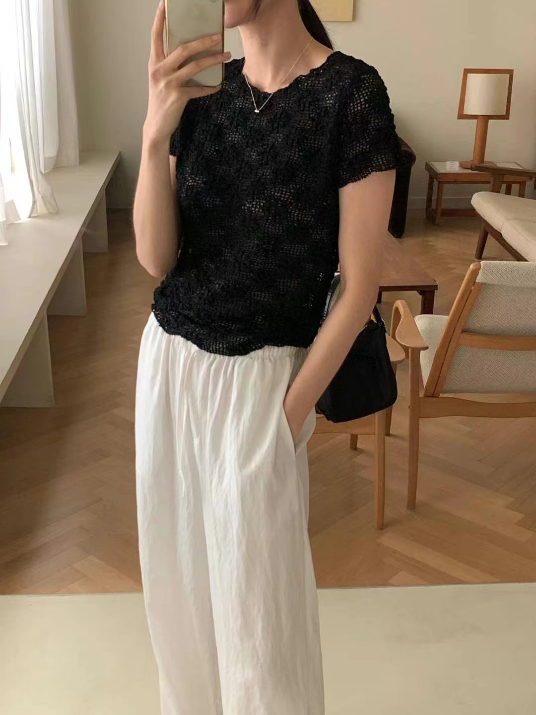 INOUF東大門㊣實拍女士新品休閑熱賣職業真品人氣時尚25春夏T恤INOUF/FLUTTERT恤