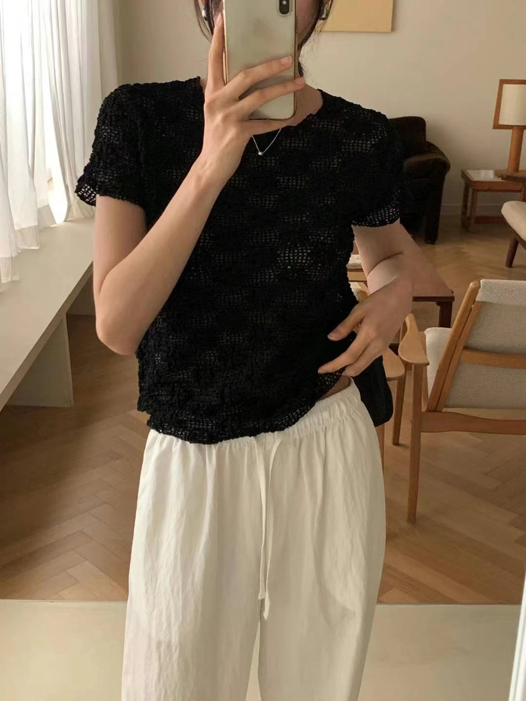 INOUF東大門㊣實拍女士新品休閑熱賣職業真品人氣時尚25春夏T恤INOUF/FLUTTERT恤