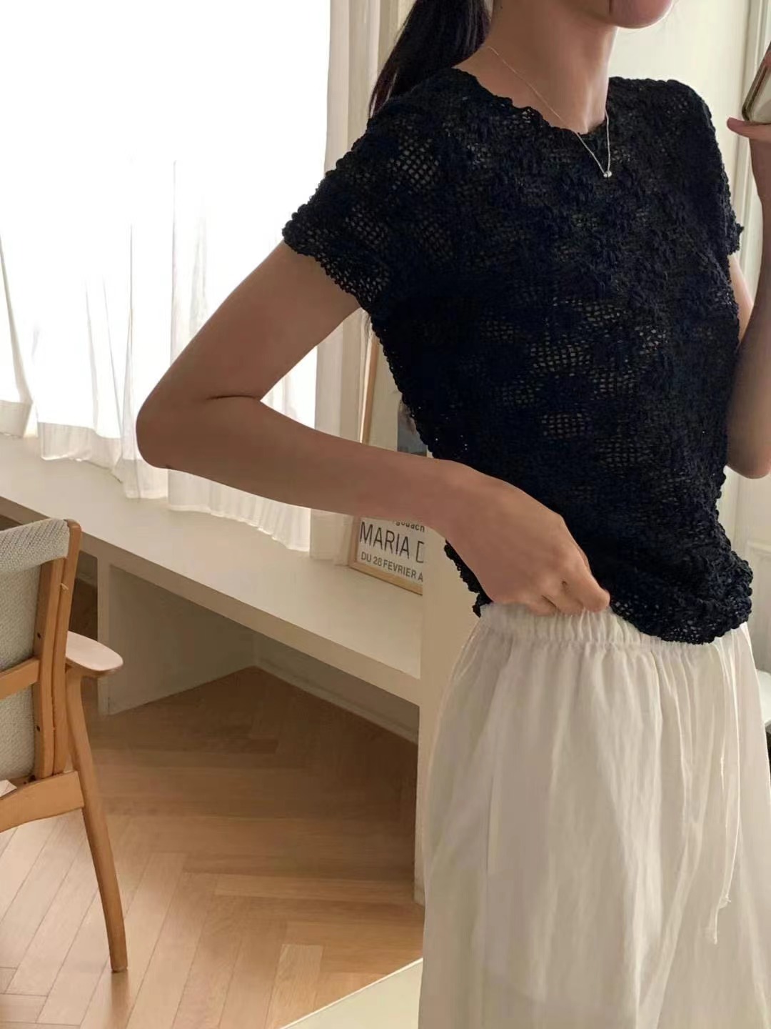 INOUF東大門㊣實拍女士新品休閑熱賣職業真品人氣時尚25春夏T恤INOUF/FLUTTERT恤
