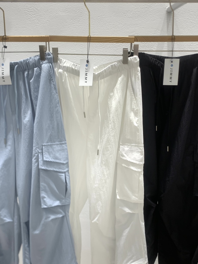 JIMMY東大門㊣實拍女裝新品25春夏時尚熱賣真品休閑褲尼龍拉鏈JIMMY/REMAKE休閑褲