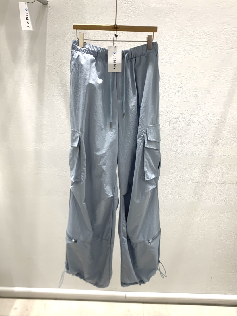 JIMMY東大門㊣實拍女裝新品25春夏時尚熱賣真品休閑褲尼龍拉鏈JIMMY/REMAKE休閑褲