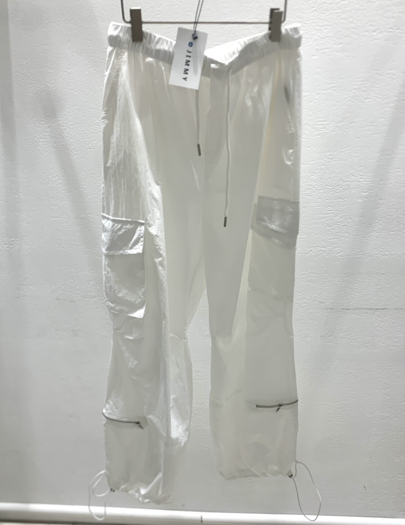 JIMMY東大門㊣實拍女裝新品25春夏時尚熱賣真品休閑褲尼龍拉鏈JIMMY/REMAKE休閑褲圖色3