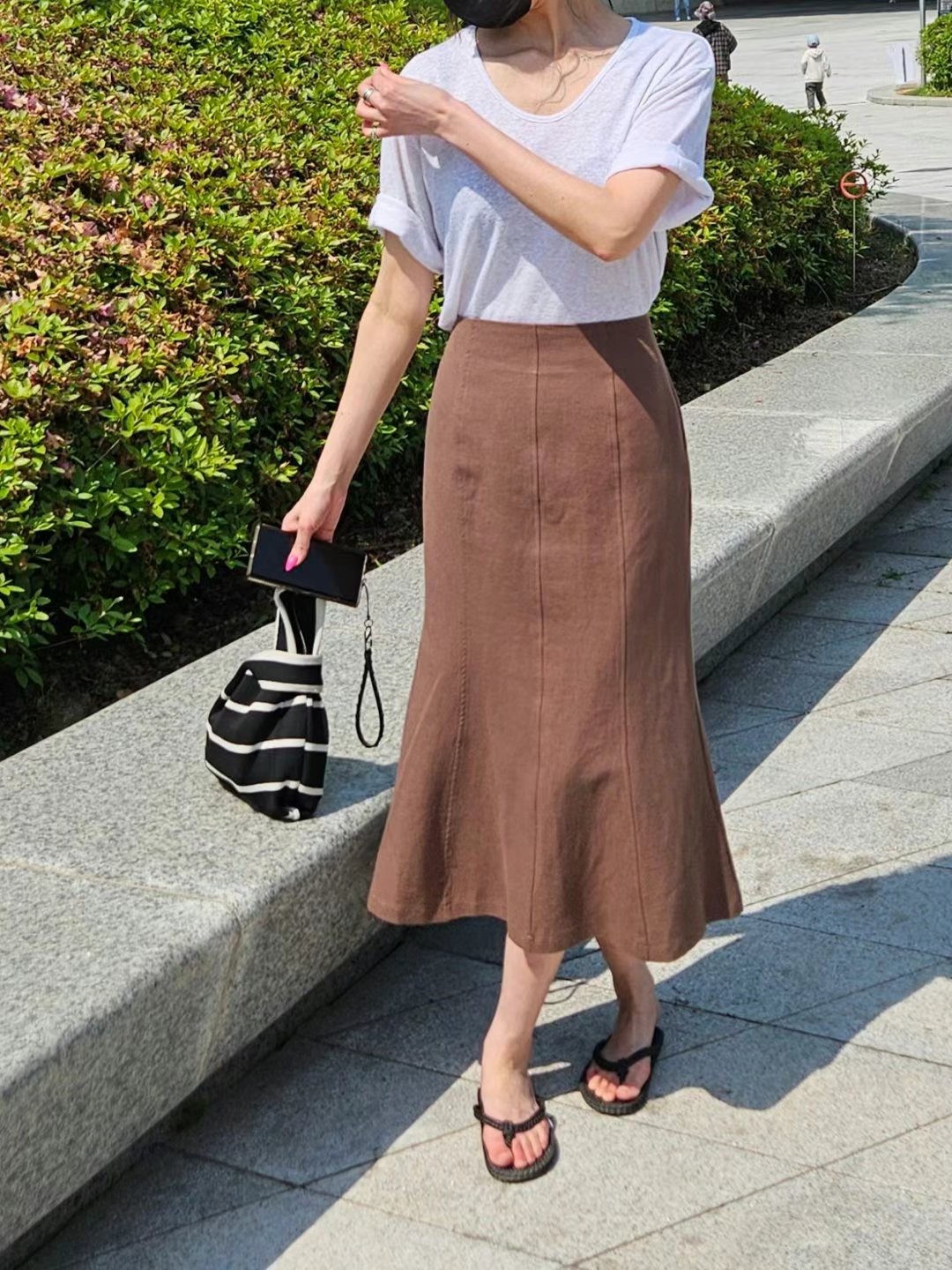 MARID韓國代購㊣女裝新款25春夏休閑推薦時尚職業熱賣真品長裙MARID長裙圖色2
