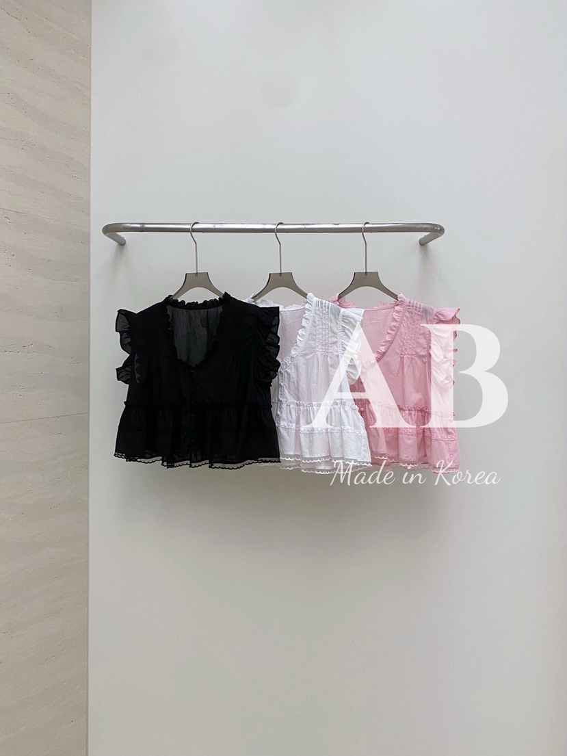 AB東大門㊣代購女裝新品人氣熱賣休閑推薦25春夏襯衫蕾絲衫AB襯衫/蕾絲衫