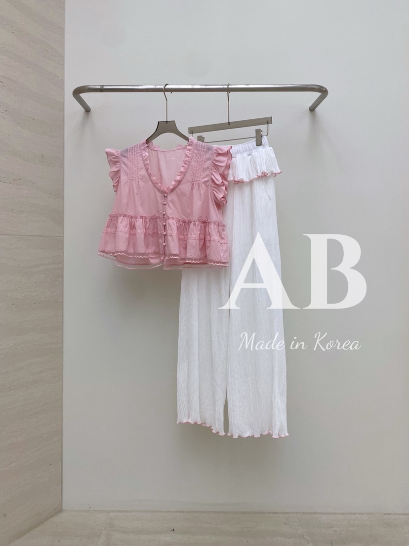 AB東大門㊣代購女裝新品人氣熱賣休閑推薦25春夏襯衫蕾絲衫AB襯衫/蕾絲衫