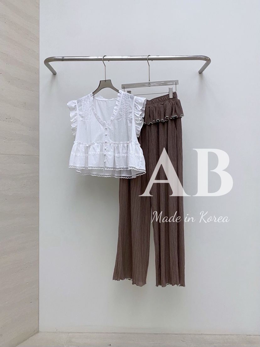 AB東大門㊣代購女裝新品人氣熱賣休閑推薦25春夏襯衫蕾絲衫AB襯衫/蕾絲衫