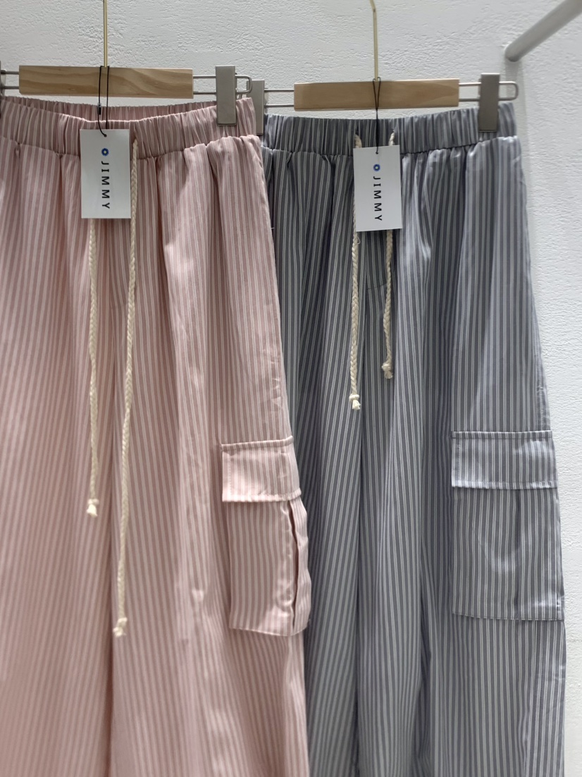 JIMMY東大門㊣直郵女裝新品25春夏熱賣休閑人氣職業休閑褲條紋JIMMY/REMAKE休閑褲