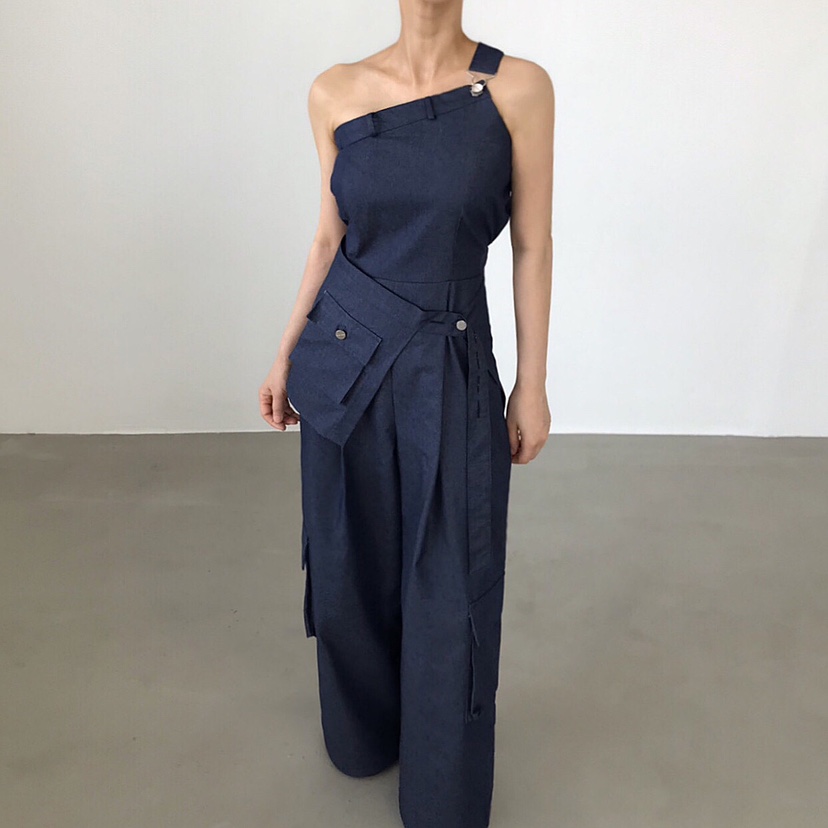2TWO MOON東大門㊣實拍女裝新品休閑25春夏人氣熱賣背帶褲2TWO MOON背帶褲