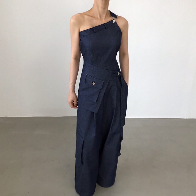 2TWO MOON東大門㊣實拍女裝新品休閑25春夏人氣熱賣背帶褲2TWO MOON背帶褲