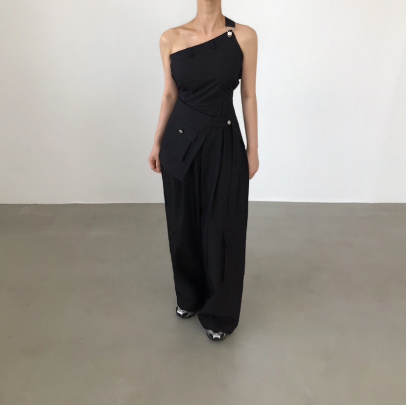 2TWO MOON東大門㊣實拍女裝新品休閑25春夏人氣熱賣背帶褲2TWO MOON背帶褲