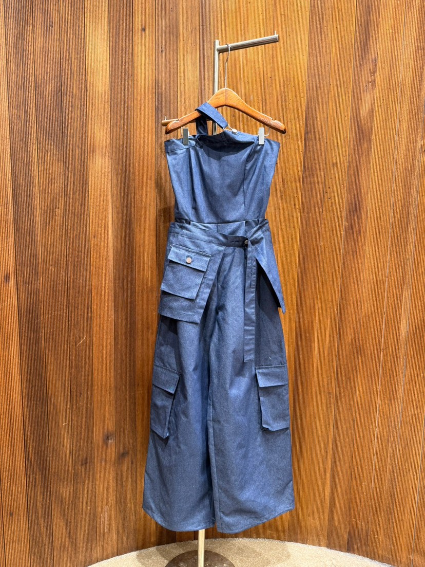 2TWO MOON東大門㊣實拍女裝新品休閑25春夏人氣熱賣背帶褲2TWO MOON背帶褲
