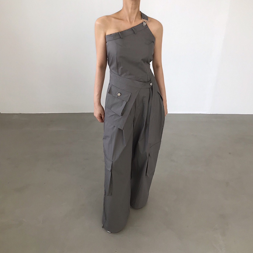 2TWO MOON東大門㊣實拍女裝新品休閑25春夏人氣熱賣背帶褲2TWO MOON背帶褲圖色3