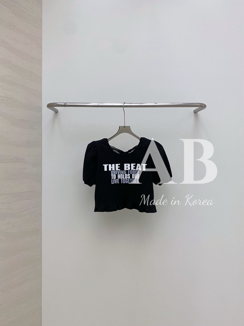 AB韓國直郵㊣女士新品真品25春夏熱賣推薦職業人氣時尚休閑T恤ABT恤圖色2