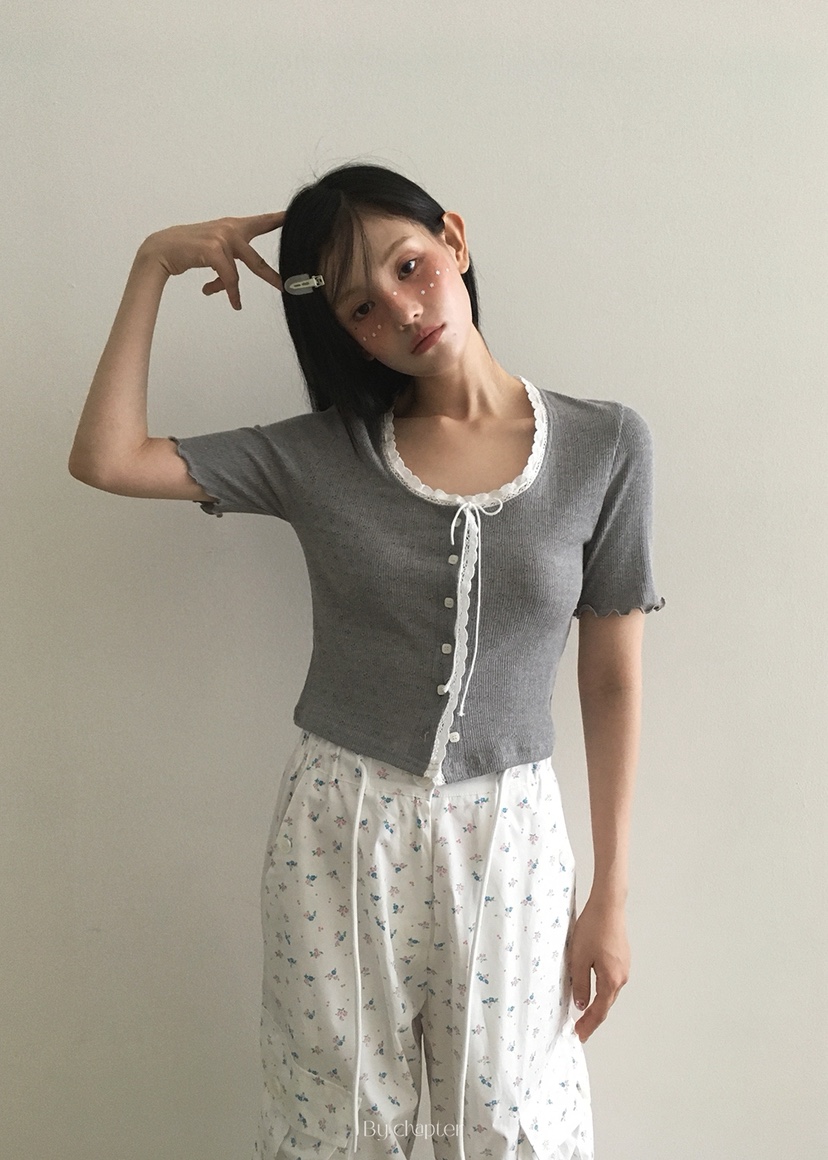 BY CHAPTER東大門㊣直郵女裝新品休閑推薦人氣針織衫開衫紐扣Chapter針織衫圖色2